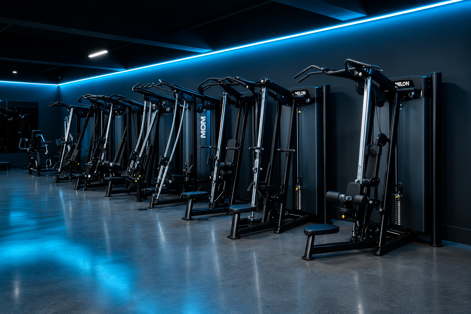 Empower Antwerp interior showcasing high-tech fitness equipment for 3D body composition and posture assessment