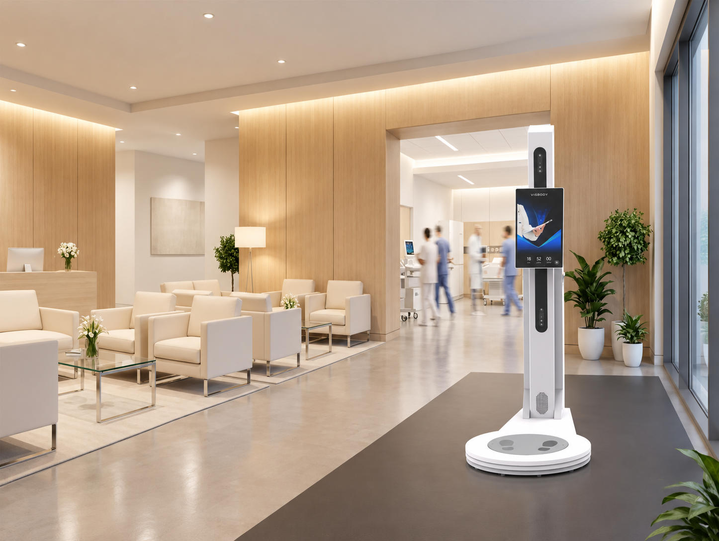 Visbody 3D body scanner installed in a modern rehabilitation therapy clinic